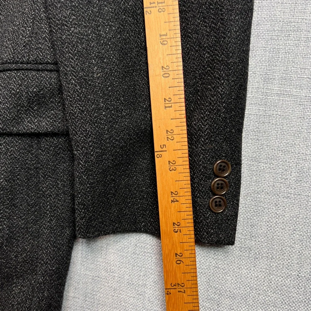 Pronto‎ Uomo Italian Wool Sport Coat Blazer Men 44L Charcoal Tweed Made in Italy